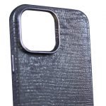 iPhone 13 Pro Max Uyumlu Kumaş Desenli Mavi Kılıf - Görsel 2