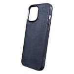 iPhone 13 Pro Uyumlu Kumaş Desenli Mavi Kılıf - Görsel 4