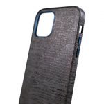 iPhone 12 Pro Uyumlu Kumaş Desenli Gri Kılıf - Görsel 4