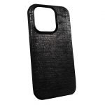 iPhone 13 Pro Max Uyumlu Kumaş Desenli Siyah Kılıf
