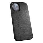 iPhone 13 Uyumlu Kumaş Desenli Siyah Kılıf - Görsel 2