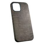 iPhone 12 Pro Uyumlu Kumaş Desenli Gri Kılıf