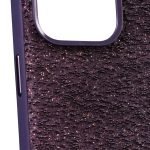 iPhone 14 Uyumlu Simli Mor Kılıf - Görsel 5