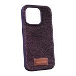 iPhone 15 Pro Max Uyumlu Simli Mor Kılıf